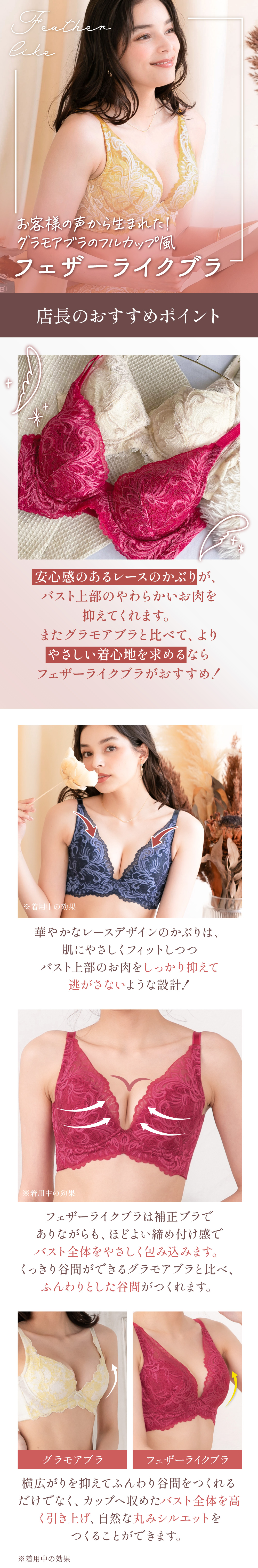 フェザーライクブラ特集