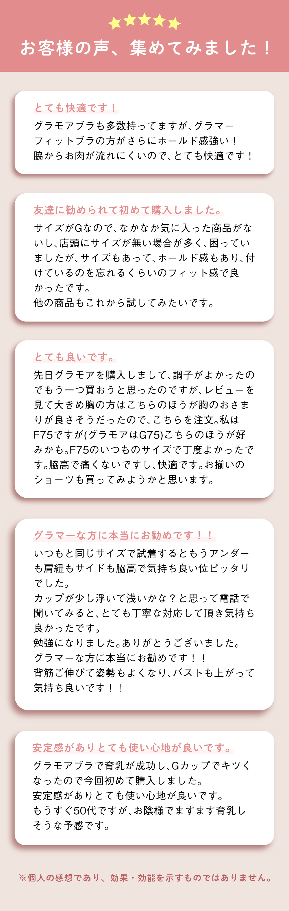 グラマーフィットブラ特集