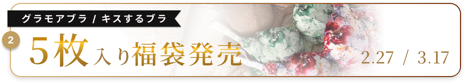 2.27〜3.17 5枚入り福袋発売