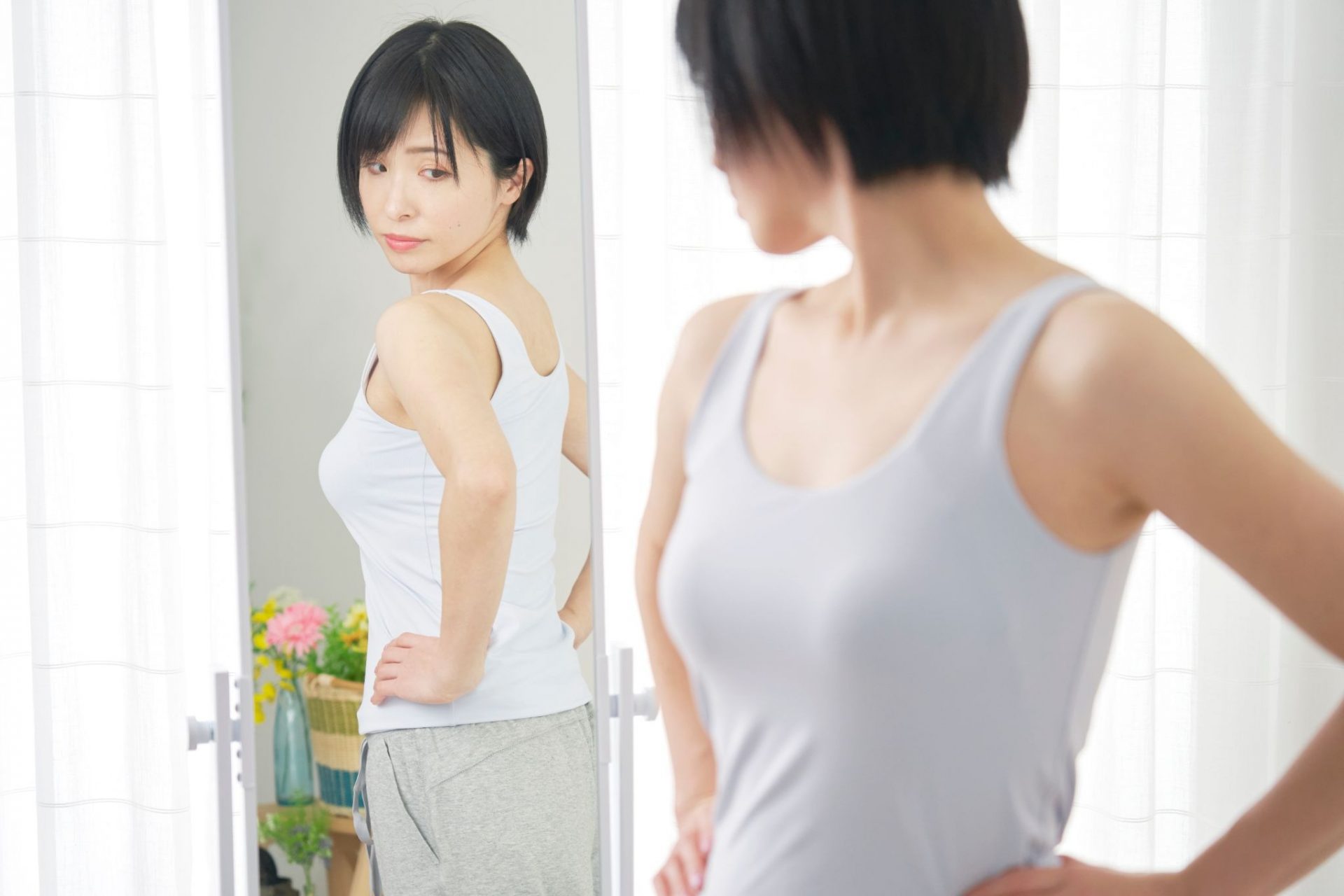 背中の段差が気になる